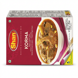 Shan Korma Curry Masala Mix by Shan Ground Spices — front view showing product label and branding, studio product photo on white background
