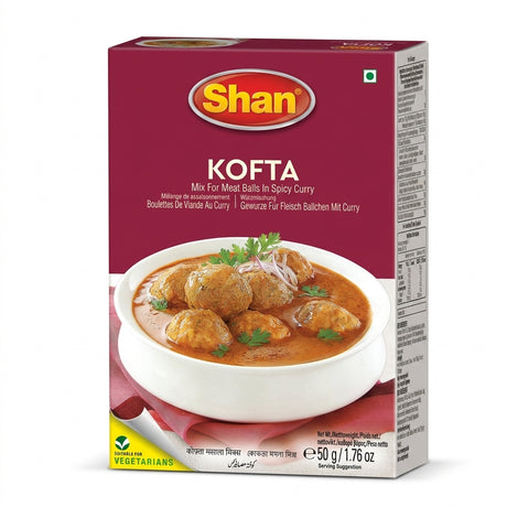 Shan Kofta Curry Masala Mix by Shan Ground Spices — front view showing product label and branding, studio product photo on white background