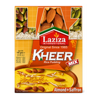 Laziza Almond & Saffron Kheer Mix 155g by Laziza Ready Mixes — front view showing product label and branding, studio product photo on white background