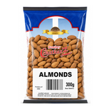 Bombay Chatkaz Almonds 300g by Bombay Chatkaz Dry Fruits & Nuts — front view showing product label and branding, studio product photo on white background