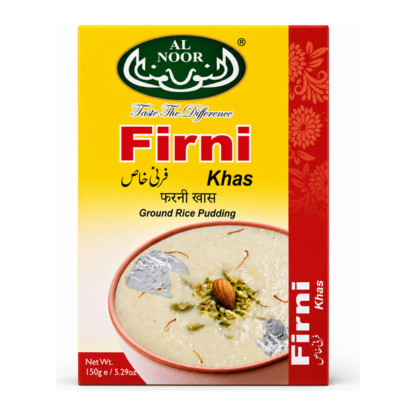 Al Noor Firni Khas 150g by Al Noor Ready Mixes — front view showing product label and branding, studio product photo on white background