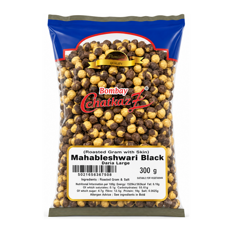 Bombay Chatkaz Mabaleswar Black Daria 300g by Bombay Chatkaz Indian Snacks — front view showing product label and branding, studio product photo on white background