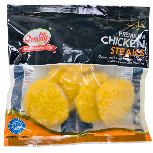 Quality Bites Frozen Chicken Steaks 600g
