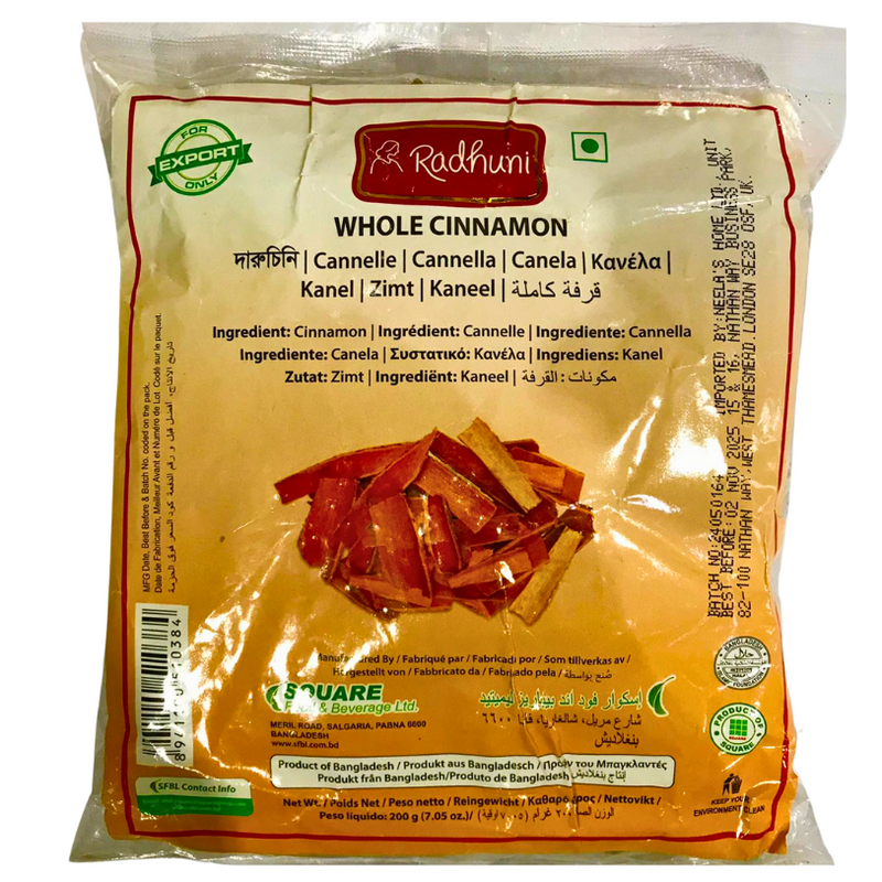 Radhuni Cinnamon Sticks 200g