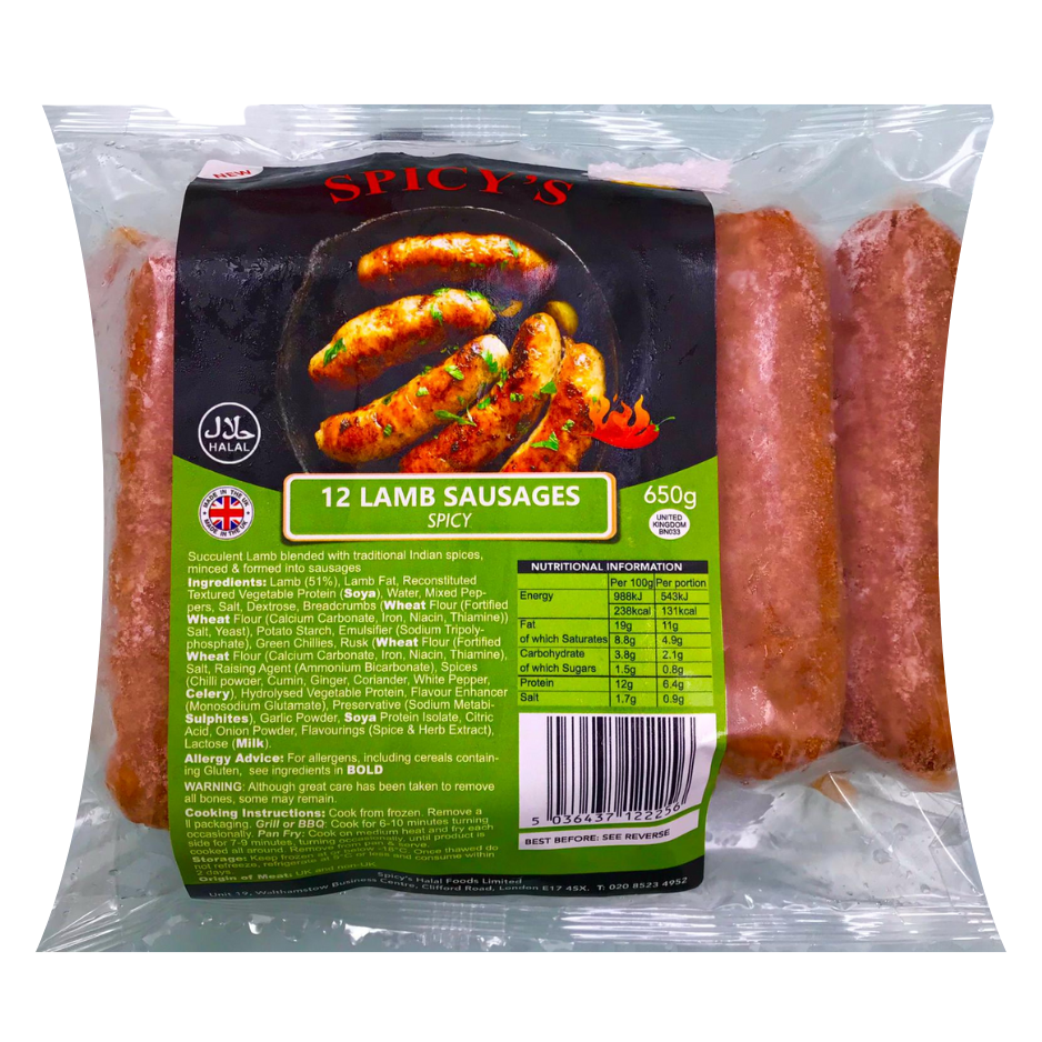 Spicy Frozen Lamb Sausage