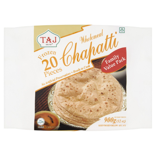 Taj Frozen Wholemeal Chapatti 20 pcs