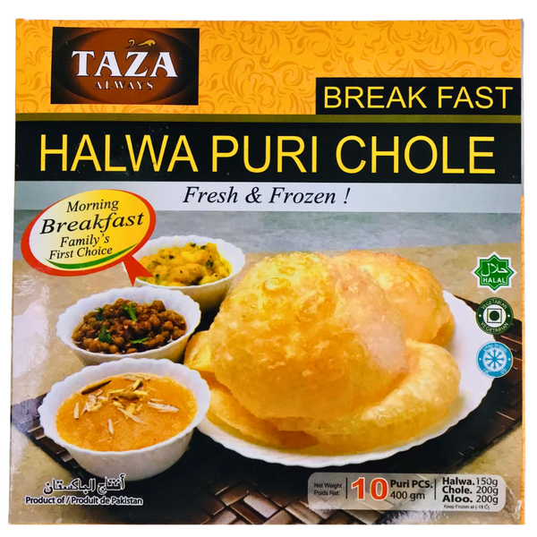 Taza Frozen Halwa Poori Choley 400g