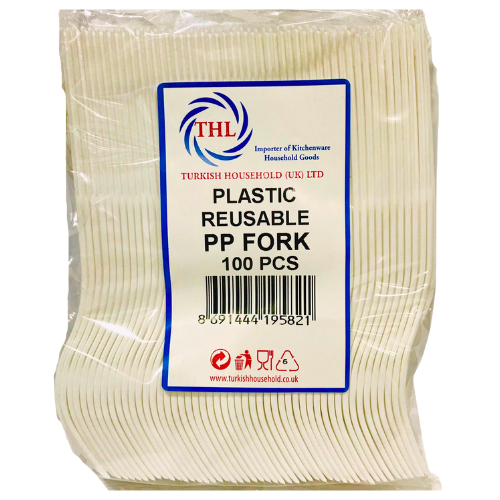 THL Plastic Reusable Pp Fork 100 pcs