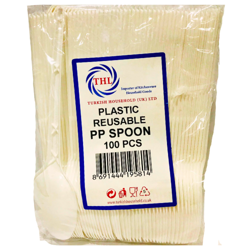 THL Plastic Reusable Pp Spoon 100 pcs