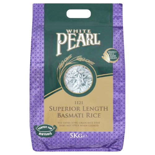 White Pearl Extra Long Basmati Rice 10Kg